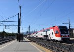 Caltrain Stadler KISS MU Car # 325 trails on Caltrain # 606 heading to Tamien Station